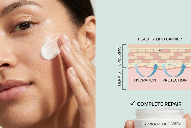 Skin barrier brick wall illustration