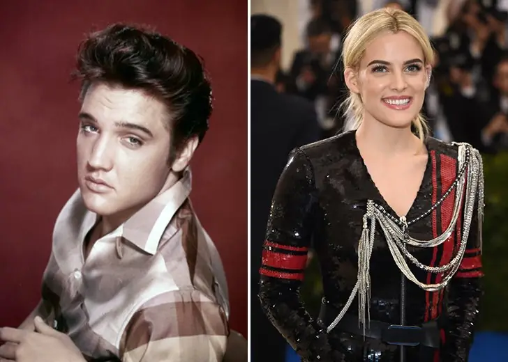 Elvis Presley and Riley Keough – grandfather/Granddaughter