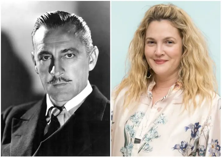 John Barrymore and Drew Barrymore – Grandfather/grandchild