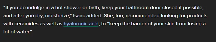 Minimize Taking Hot Showers and Baths
